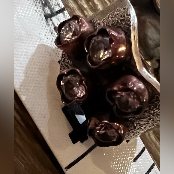 Handmade Vintage Sterling Silver and Copper Gemstone Ring - Picture 6 of 16